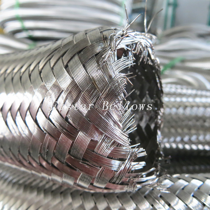 China dia 5/16" to 16" 304 316 stainless steel wire braids manufacture